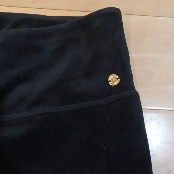 Lilly Pulitzer Myria Velour High Rise Leggings Onyx Black Size XL Athletic Soft - Picture 3 of 8